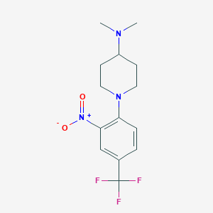 N,N-dimethyl-1-(2-nitro-4-(trifluoromethyl)phenyl)piperidin-4-amine