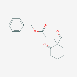 molecular formula C18H22O4 B8562177 Benzyl 3-(1-acetyl-2-oxocyclohexyl)propanoate CAS No. 133208-79-4