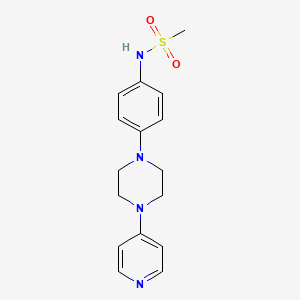 molecular formula C16H20N4O2S B8562183 N-{4-[4-(Pyridin-4-yl)piperazin-1-yl]phenyl}methanesulfonamide CAS No. 112940-21-3