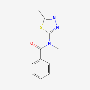 molecular formula C11H11N3OS B8562189 N-Methyl-N-(5-methyl-1,3,4-thiadiazol-2-yl)benzamide CAS No. 62347-13-1