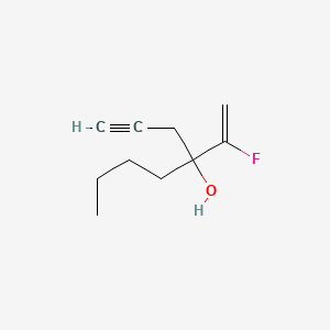 molecular formula C10H15FO B8562204 4-(1-Fluoroethenyl)oct-1-YN-4-OL CAS No. 76329-09-4