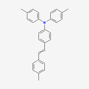 molecular formula C29H27N B8562237 4-Methyl-N-(4-methylphenyl)-N-{4-[2-(4-methylphenyl)ethenyl]phenyl}aniline CAS No. 90884-12-1