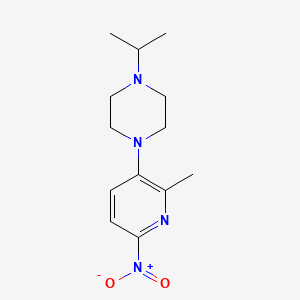 molecular formula C13H20N4O2 B8562281 1-Isopropyl-4-(2-methyl-6-nitro-pyridin-3-yl)-piperazine 