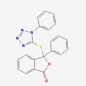 3-Phenyl-3-[(1-phenyl-1H-tetrazol-5-yl)sulfanyl]-2-benzofuran-1(3H)-one