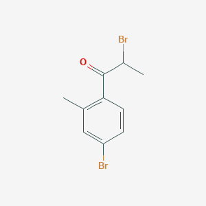molecular formula C10H10Br2O B8562304 2-Bromo-1-(4-bromo-2-methylphenyl)propan-1-one 