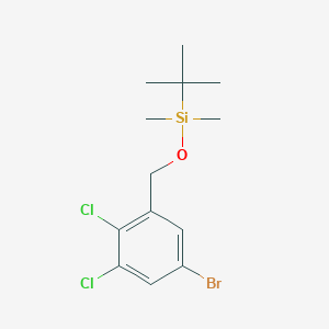 molecular formula C13H19BrCl2OSi B8562313 {[(5-Bromo-2,3-dichlorophenyl)methyl]oxy}(1,1-dimethylethyl)dimethylsilane 