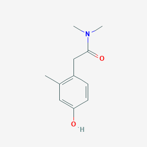 molecular formula C11H15NO2 B8562340 2-(4-hydroxy-2-methylphenyl)-N,N-dimethylacetamide 