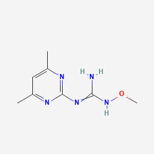 molecular formula C8H13N5O B8562345 Guanidine, N-(4,6-dimethyl-2-pyrimidinyl)-N'-methoxy- CAS No. 94828-32-7