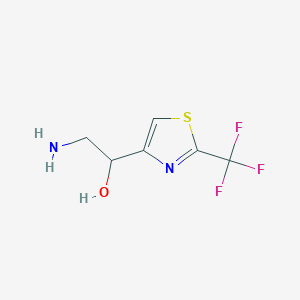 molecular formula C6H7F3N2OS B8562376 4-Thiazolemethanol, alpha-(aminomethyl)-2-(trifluoromethyl)- 