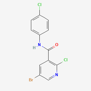 molecular formula C12H7BrCl2N2O B8562381 5-bromo-2-chloro-N-(4-chlorophenyl)nicotinamide 