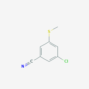 molecular formula C8H6ClNS B8562384 3-Chloro-5-(methylthio)benzonitrile 