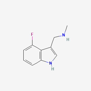 molecular formula C10H11FN2 B8562400 4-fluoro-3-(methylaminomethyl)-1H-indole 