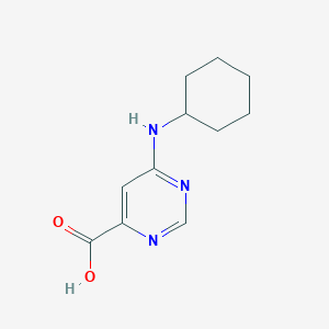 molecular formula C11H15N3O2 B8562406 6-(Cyclohexylamino)pyrimidine-4-carboxylic acid 
