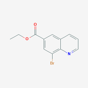 molecular formula C12H10BrNO2 B8562419 8-Bromo-quinoline-6-carboxylic acid ethyl ester 