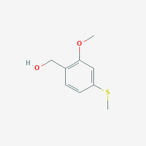 molecular formula C9H12O2S B8562433 (2-Methoxy-4-methylsulfanyl-phenyl)-methanol 