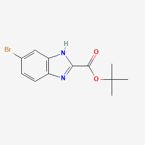 molecular formula C12H13BrN2O2 B8562440 tert-Butyl 5-bromo-1H-benzo[d]imidazole-2-carboxylate 