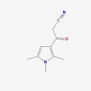 molecular formula C10H12N2O B8562445 1,2,5-Trimethyl-beta-oxo-3-pyrrolpropionitrile 