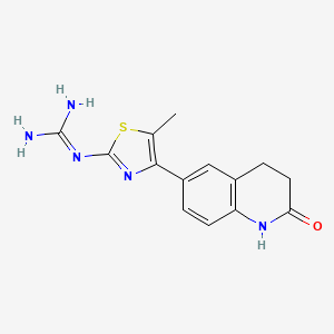 N''-[5-methyl-4-(2-oxo-1,2,3,4-tetrahydroquinolin-6-yl)-1,3-thiazol-2-yl]guanidine