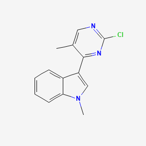 molecular formula C14H12ClN3 B8562458 3-(2-chloro-5-methylpyrimidin-4-yl)-1-methyl-1H-indole 