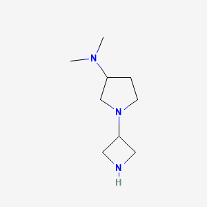 molecular formula C9H19N3 B8562472 1-(azetidin-3-yl)-N,N-dimethylpyrrolidin-3-amine 