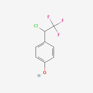 molecular formula C8H6ClF3O B8562478 4-(1-Chloro-2,2,2-trifluoroethyl)phenol 