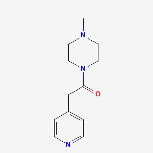 molecular formula C12H17N3O B8562508 4-[2-Oxo-2-(4-methyl-1-piperazinyl)ethyl]pyridine 