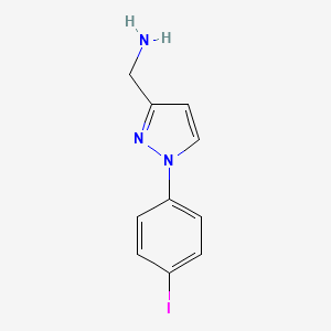 molecular formula C10H10IN3 B8562512 (1-(4-iodophenyl)-1H-pyrazol-3-yl)methanamine 