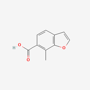 molecular formula C10H8O3 B8562537 7-Methyl-1-benzofuran-6-carboxylic acid 
