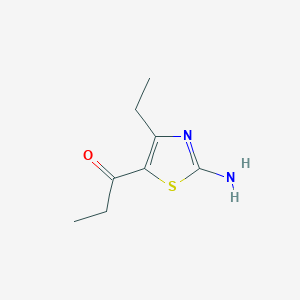 molecular formula C8H12N2OS B8562573 1-(2-Amino-4-ethylthiazol-5-yl)propan-1-one 