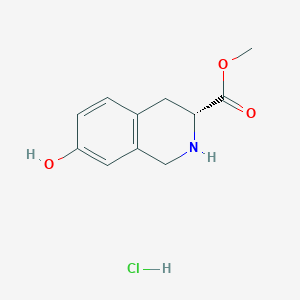 molecular formula C11H14ClNO3 B8562590 methyl (3R)-7-hydroxy-1,2,3,4-tetrahydroisoquinoline-3-carboxylate hydrochloride 