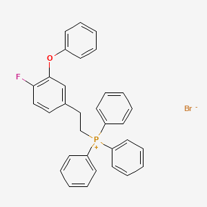 molecular formula C32H27BrFOP B8562591 [2-(4-Fluoro-3-phenoxyphenyl)ethyl](triphenyl)phosphanium bromide CAS No. 104918-43-6