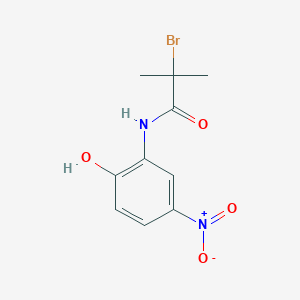 molecular formula C10H11BrN2O4 B8562597 2-Bromo-N-(2-hydroxy-5-nitro-phenyl)-2-methyl-propionamide 