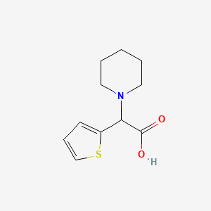 2-(Piperidin-1-yl)-2-(thiophen-2-yl)acetic acid