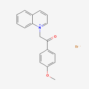 molecular formula C18H16BrNO2 B8562631 1-[2-(4-Methoxyphenyl)-2-oxoethyl]quinolin-1-ium bromide CAS No. 39954-65-9