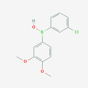 (3-Chlorophenyl)(3,4-dimethoxyphenyl)borinic acid