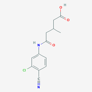 molecular formula C13H13ClN2O3 B8562692 5-(3-Chloro-4-cyanophenylamino)-3-methyl-5-oxopentanoic acid 