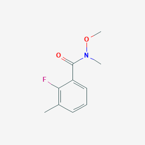 molecular formula C10H12FNO2 B8562708 2-fluoro-N-methoxy-N,3-dimethylbenzamide 
