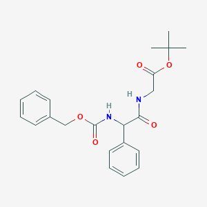 molecular formula C22H26N2O5 B8562843 tert-Butyl (R)-2-[2-(Cbz-amino)-2-phenylacetamido]acetate 