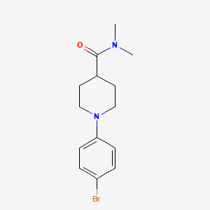 molecular formula C14H19BrN2O B8562885 1-(4-bromophenyl)-N,N-dimethylpiperidine-4-carboxamide 