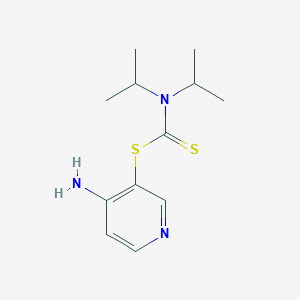 molecular formula C12H19N3S2 B8562932 Carbamodithioic acid, bis(1-methylethyl)-, 4-amino-3-pyridinyl ester CAS No. 116990-43-3