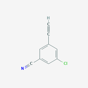 molecular formula C9H4ClN B8563029 3-Chloro-5-ethynylbenzonitrile 