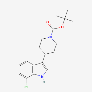 molecular formula C18H23ClN2O2 B8563038 7-chloro-3-(1-tert-butoxycarbonylpiperidin-4-yl)-1H-indole 