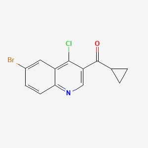 molecular formula C13H9BrClNO B8563115 (6-Bromo-4-chloroquinolin-3-yl)(cyclopropyl)methanone 