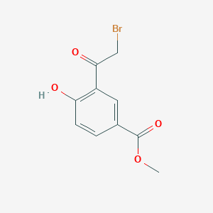 molecular formula C10H9BrO4 B8563129 Methyl 3-(2-bromoacetyl)-4-hydroxybenzoate 