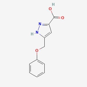 molecular formula C11H10N2O3 B8563171 5-phenoxymethyl-1H-pyrazole-3-carboxylic acid 