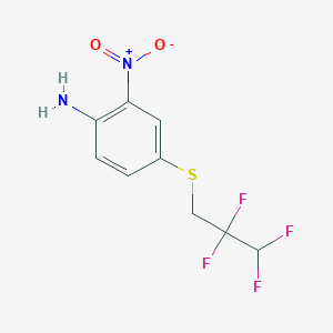 molecular formula C9H8F4N2O2S B8563172 2-Nitro-4-[(2,2,3,3-tetrafluoropropyl)sulfanyl]aniline CAS No. 54058-62-7