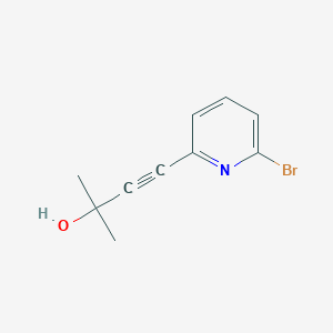 molecular formula C10H10BrNO B8563210 4-(6-Bromopyridin-2-yl)-2-methylbut-3-yn-2-ol 