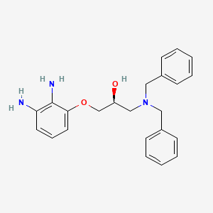 molecular formula C23H27N3O2 B8563222 (2S)-1-(2,3-Diaminophenoxy)-3-(dibenzylamino)propan-2-ol CAS No. 189119-14-0