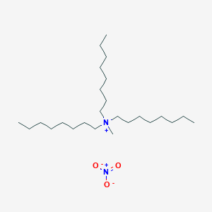 molecular formula C25H54N2O3 B8563230 1-Octanaminium, N-methyl-N,N-dioctyl-, nitrate CAS No. 6243-39-6