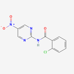molecular formula C11H7ClN4O3 B8563303 2-(n-2-Chlorobenzoyl)amino-5-nitropyrimidine 